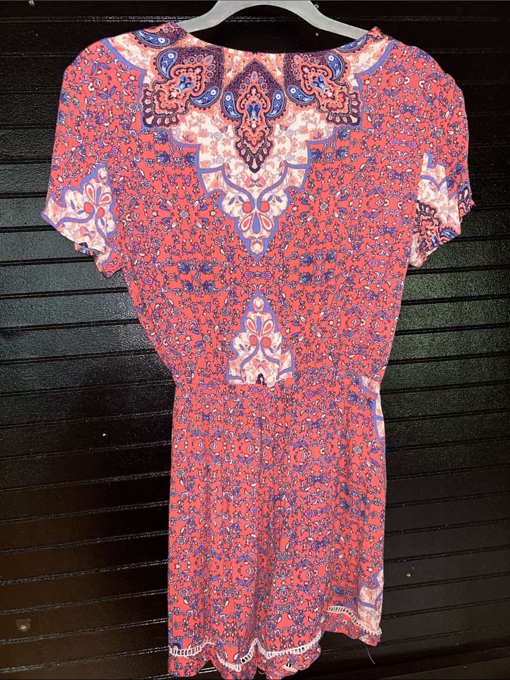 Estelle | Coral Paisley Romper - Picture 5 of 9